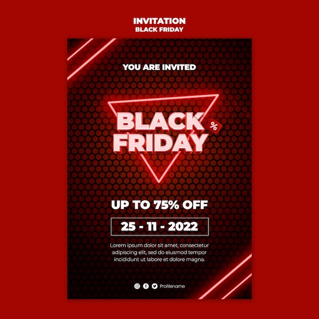 Gradient black friday template design