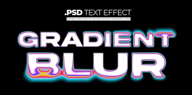 Gradient blur and shine text effect