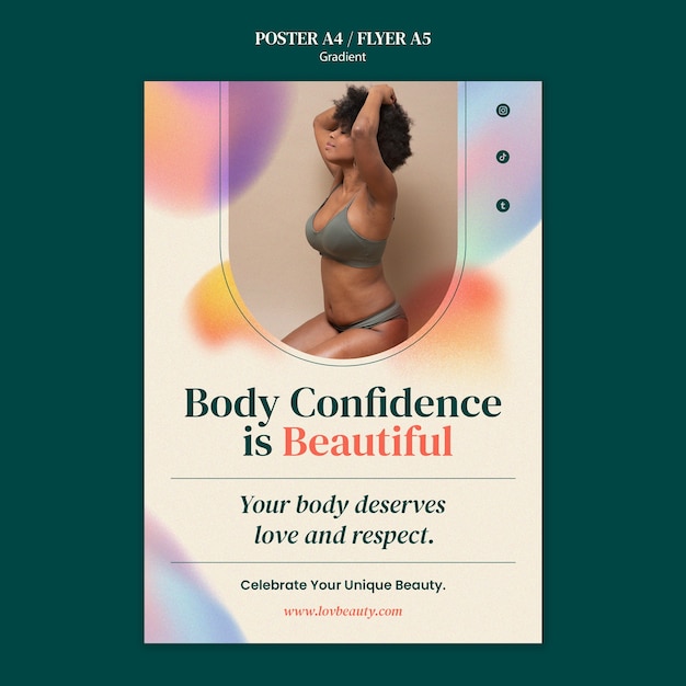 PSD gradient body positive template design