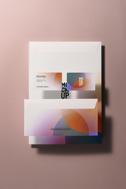 PSD gradient briefpapier collectie met schaduwen