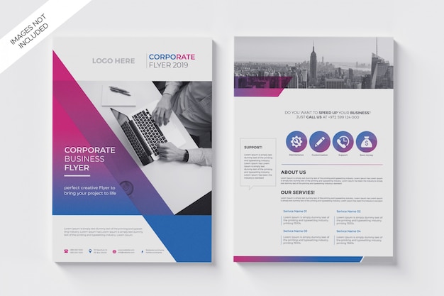 PSD volantino per brochure a4 business gradient