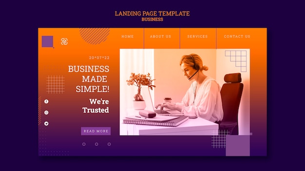 Gradient business template