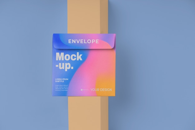 Gradient colorful mock-up design for dl envelope