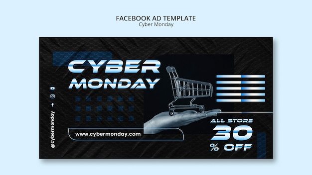 PSD modello gradiente cyber monday