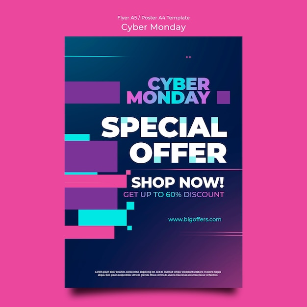 PSD gradient cyber monday template