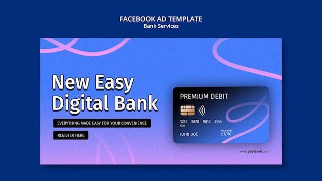 PSD gradient digital banking template