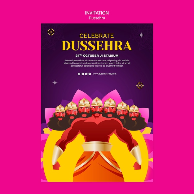 PSD グラデーション dussehra テンプレート デザイン