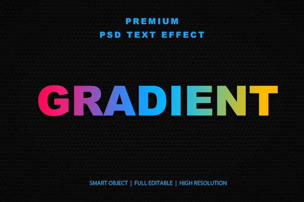 Gradient editable text effect