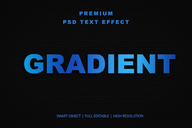 Gradient editable text effect