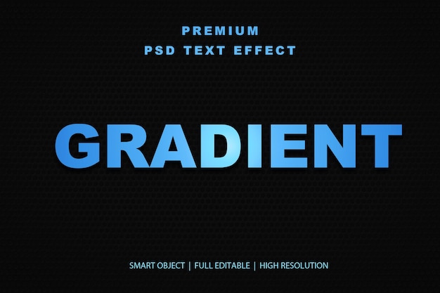 PSD gradient editable text effect