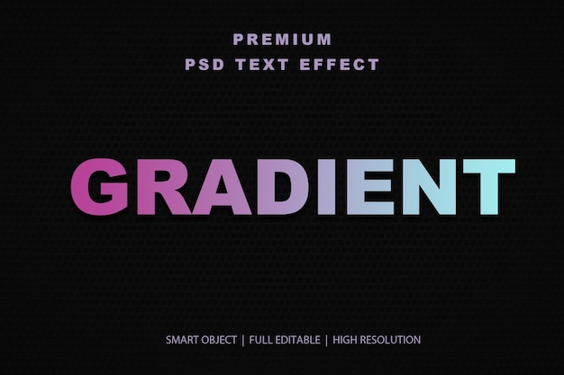 PSD gradient editable text effect