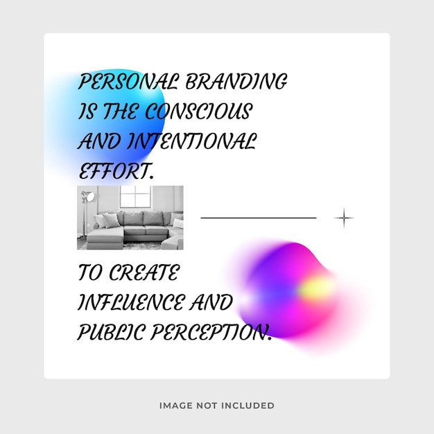 PSD instagramポスター投稿テンプレートpsdデザインのグラデーション効果