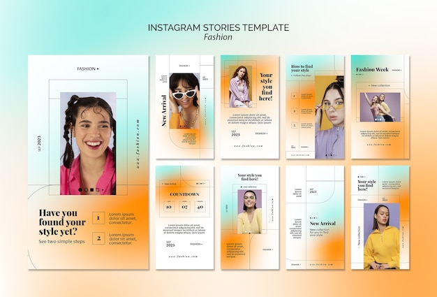 gradient fashion design template
