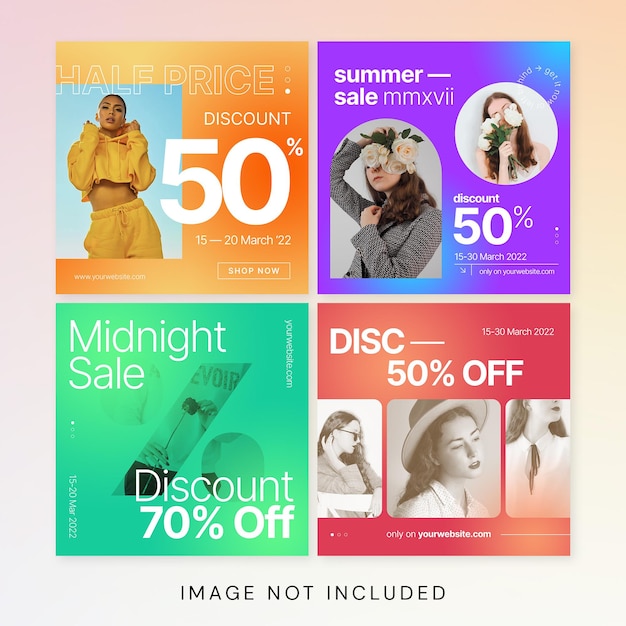 Gradient Fashion Discount Social Media Template