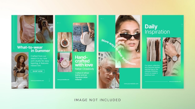 PSD gradient fashion social media sapphire instagram stories