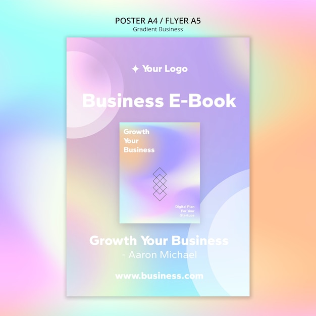 Gradient gradient business poster