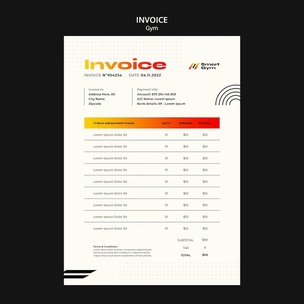 Gradient gym template design