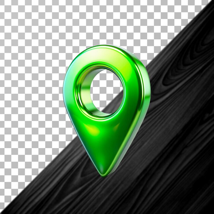 Gradient Holographic Location Icon 3D Render