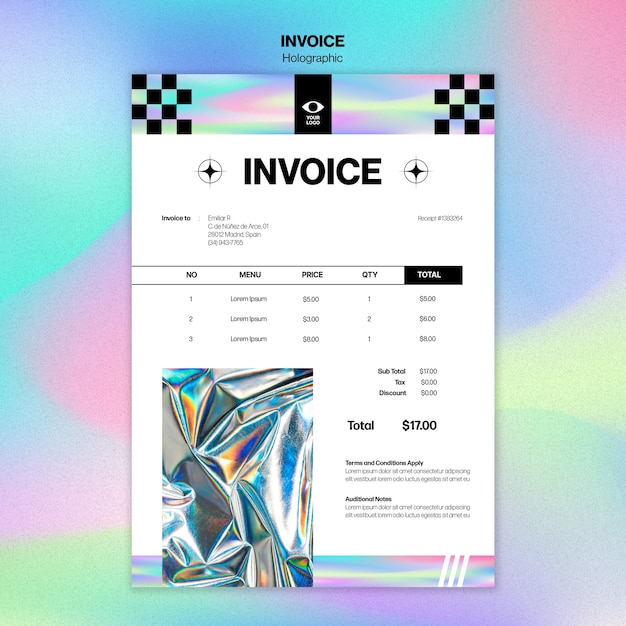 Gradient holographic template design