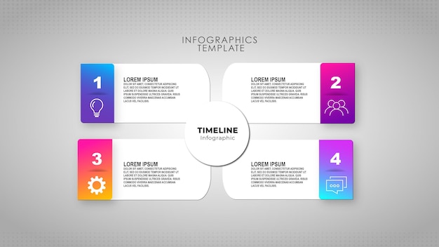 Gradient Infografika kroki koncepcja kreatywny projekt