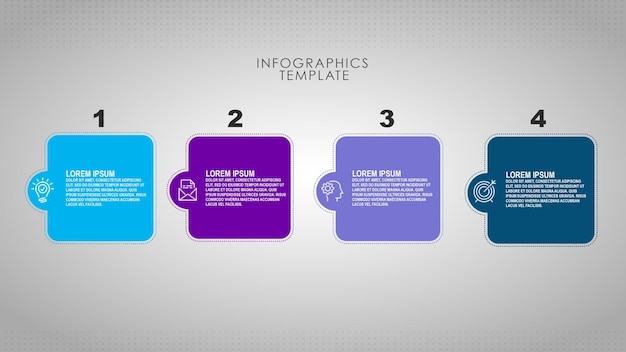 Gradient Infografika kroki koncepcja kreatywny projekt