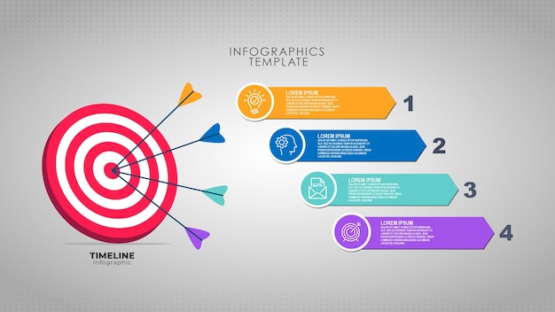 Gradiënt Infographic stappen concept creatief ontwerp
