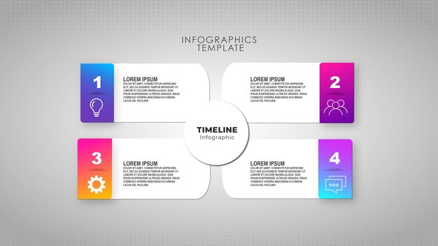 Gradiënt infographic stappen concept creatief ontwerp