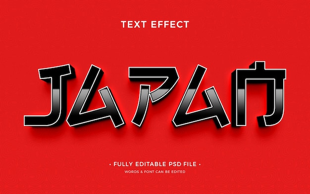 PSD gradient japan text effect