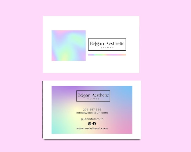 Gradient Kolorowe Tło Projekt Wizytówki Szablon