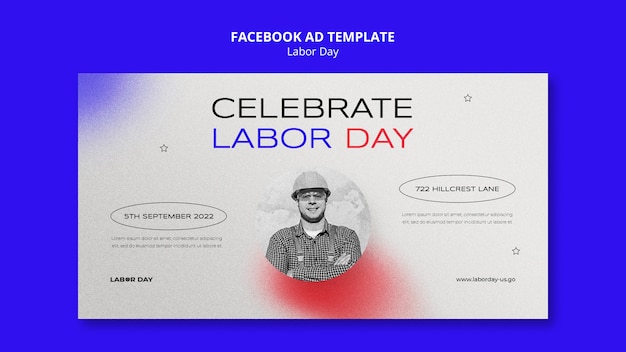 PSD gradient labor day design template