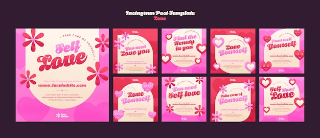 PSD gradient love template design