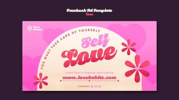 PSD gradient love template design