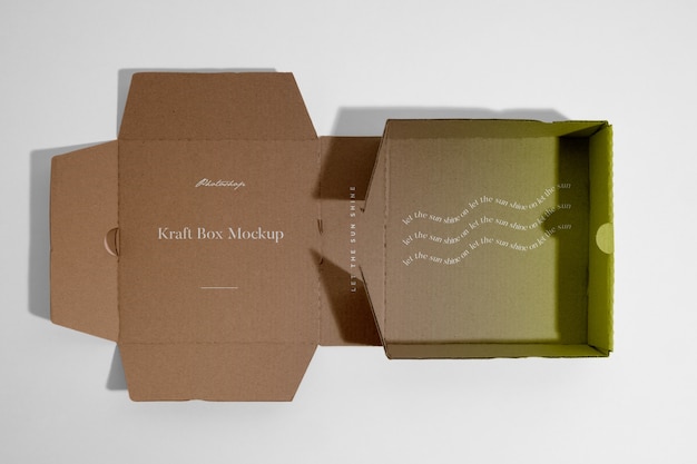 PSD gradient mailing box mockup design