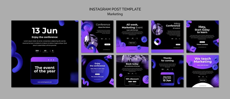 PSD グラデーションマーケティングのinstagram投稿