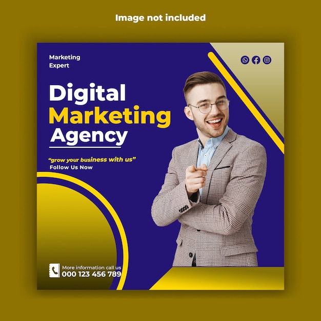 Gradient marketing poster template design