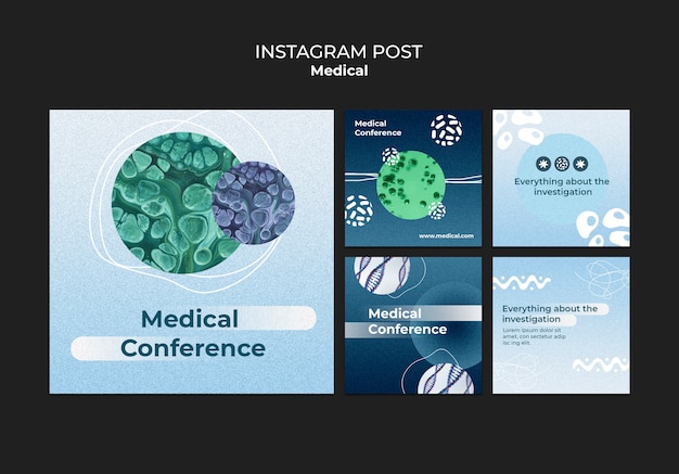 PSD post instagram di assistenza medica gradiente