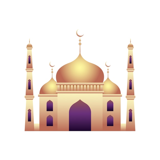 PSD gradient mosque illustration