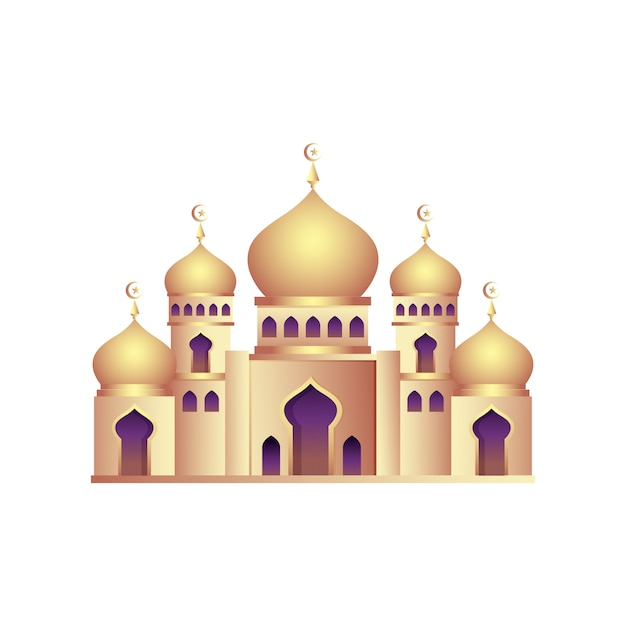 PSD gradient mosque illustration