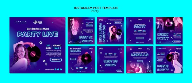 Gradient music template design