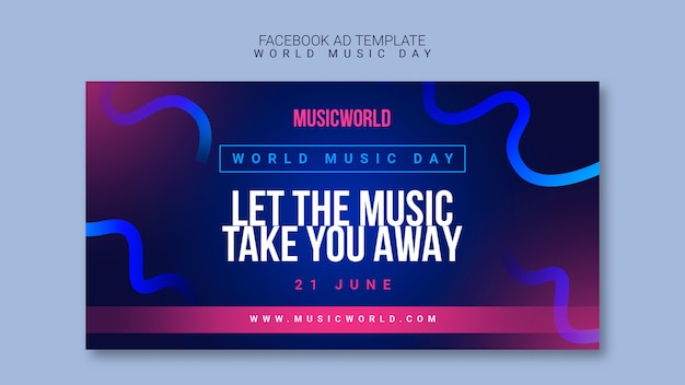 PSD gradient music template design