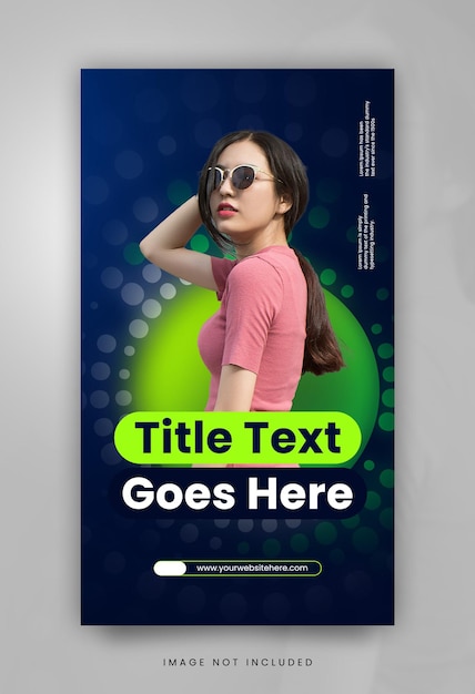 PSD Шаблон instagram для социальных сетей gradient neon color