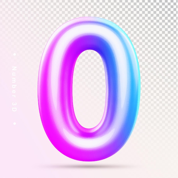 Gradient Number 9 luxury 3d