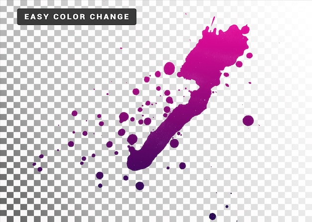 PSD gradient paint stains on transparent background