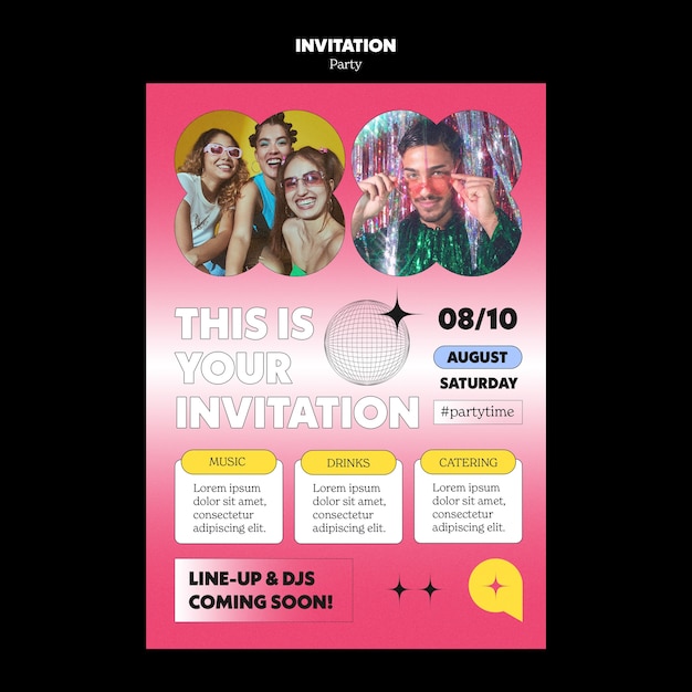 Gradient party template design