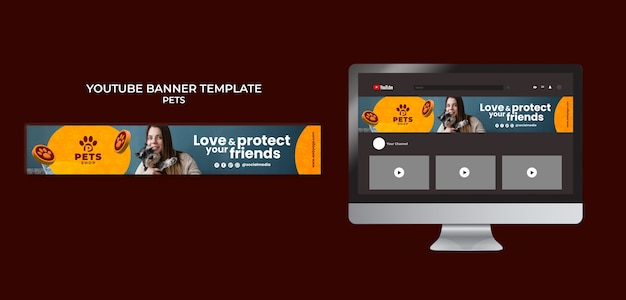 gradient pet care youtube banner