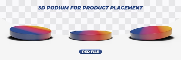 Gradient podium product display