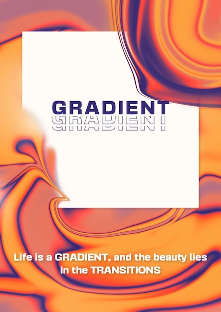 PSD gradient quote templet