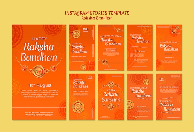 Modello di storie di instagram raksha sfumato