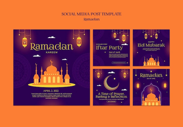 PSD gradient ramadan template