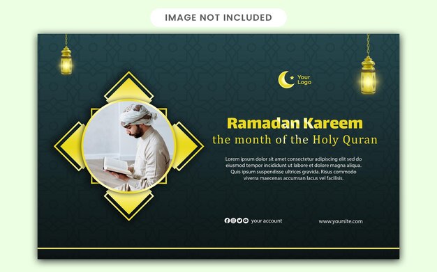 PSD gradient ramadan template